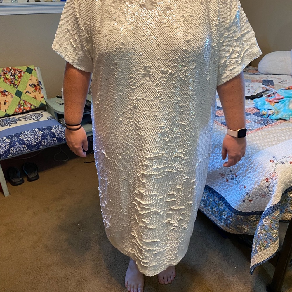 Eloquii Sequin shirt dress